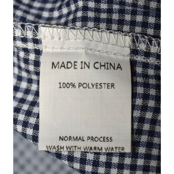 Simplee Plus Prairie Dress Womens 1XL Blue Gingham Plaid Tiered Cottage Buttons - Picture 7 of 8